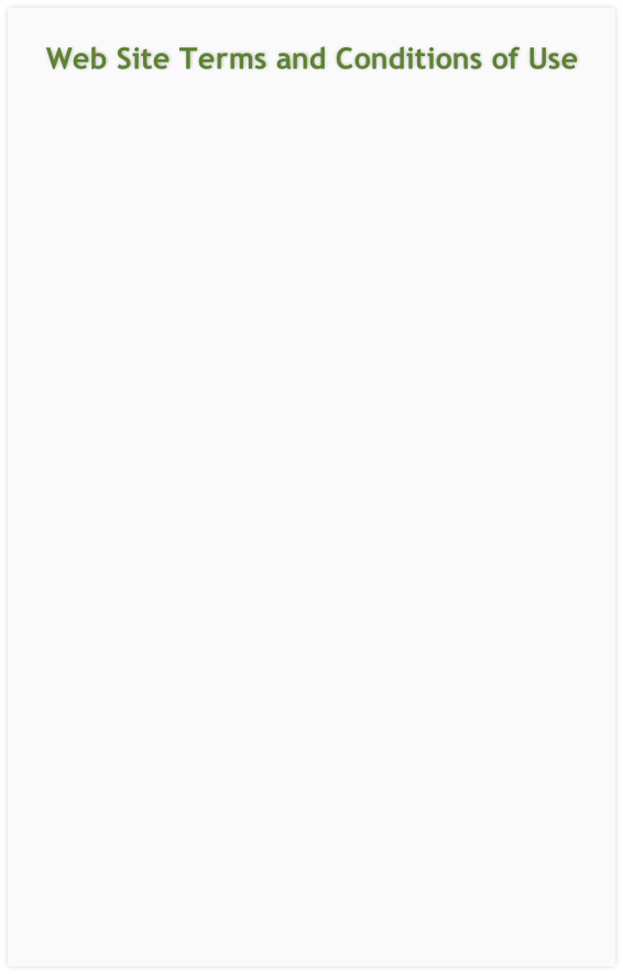 Web Site Terms and Conditions of Use
